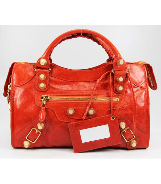 Balenciaga Giant City borsa a Orange agnello